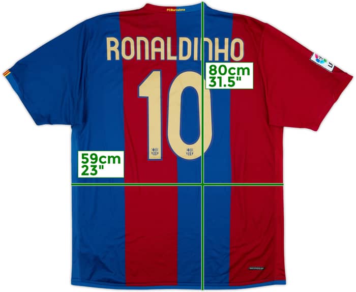 2006-07 Barcelona Home Shirt Ronaldinho #10 - 9/10 - (XL)