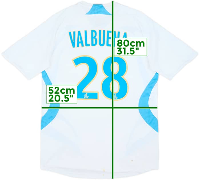 2007-08 Olympique Marseille Home Shirt Valbuena #28 - 6/10 - (M)