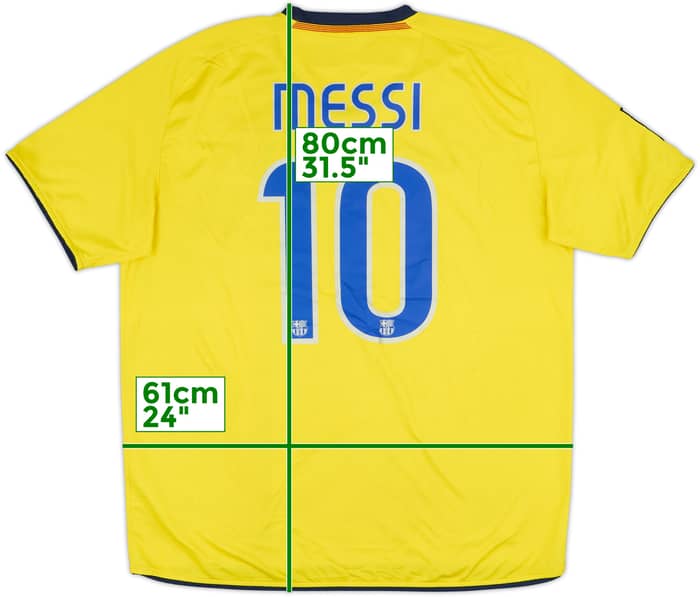 2008-10 Barcelona Away Shirt Messi #10 - 7/10 - (XL)