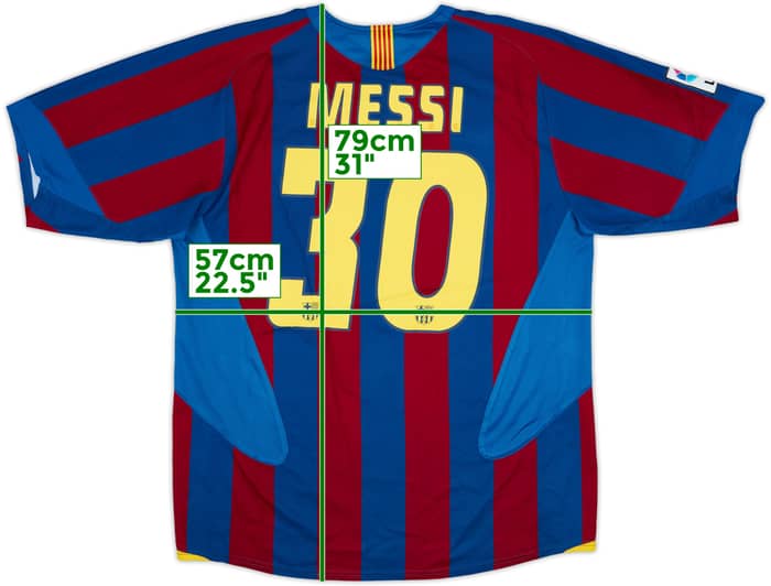 2005-06 Barcelona Home Shirt Messi #30 - 7/10 - (L)