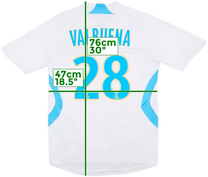 2007-08 Olympique Marseille Home Shirt Valbuena #28 - 8/10 - (S)