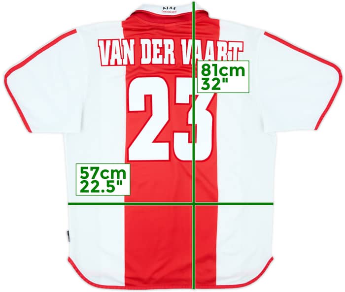 2000-01 Ajax Centenary Home Shirt Van Der Vaart #23 - 9/10 - (XL)