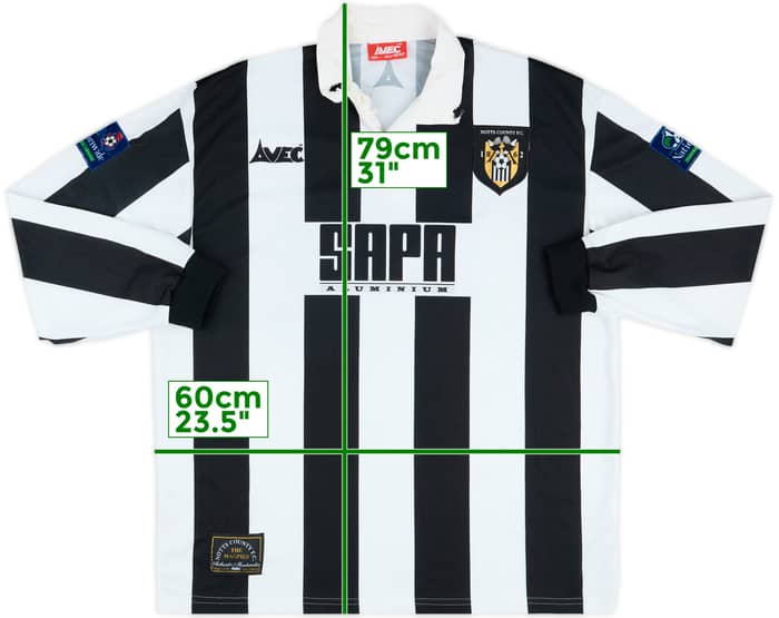 1997-99 Notts County Match Issue Home L/S Shirt #14