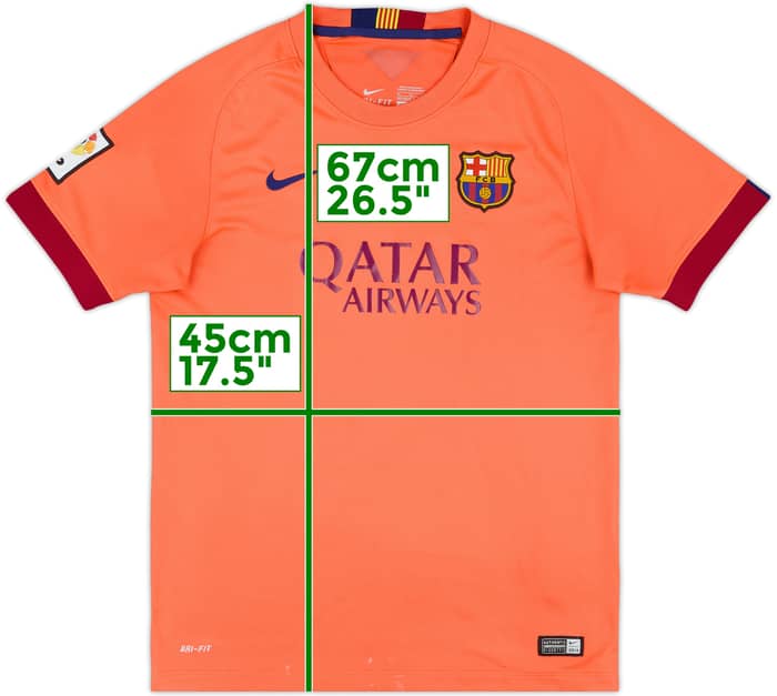 2014-15 Barcelona Away Shirt - 6/10 - (XL.Boys)