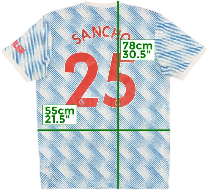 2021-22 Manchester United Away Shirt Sancho #25 - 7/10 - (L)