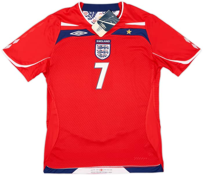 2008-10 England Away Shirt Beckham #7 (Women's M)
