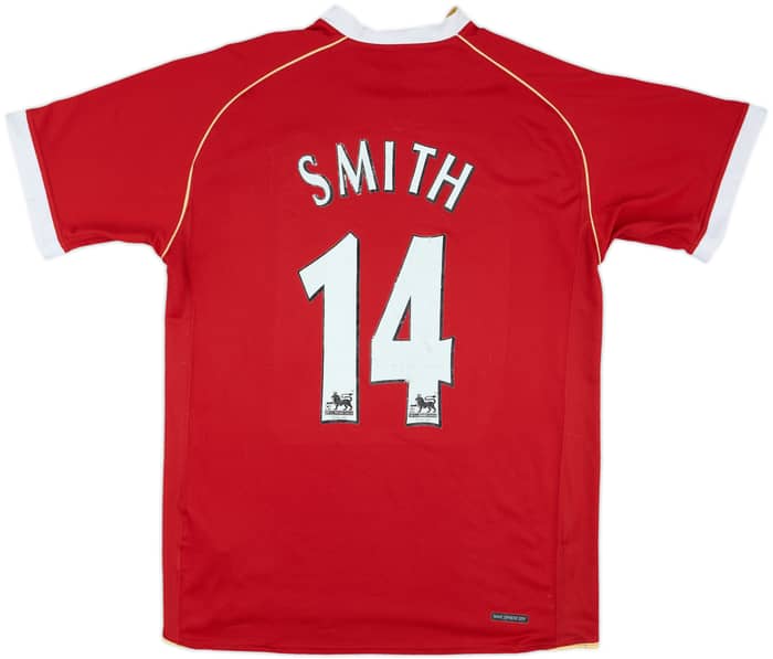 2006-07 Manchester United Home Shirt Smith #14 - 6/10 - (M)