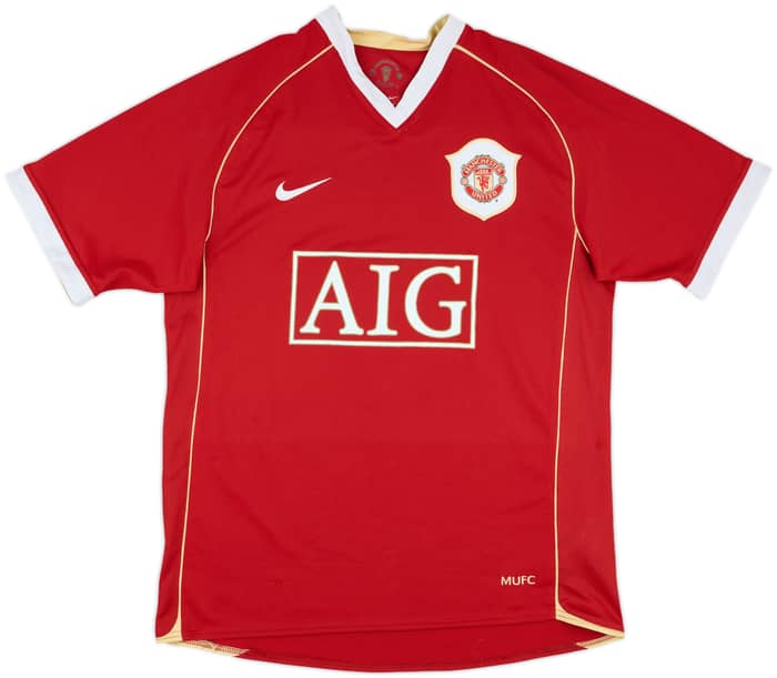 2006-07 Manchester United Home Shirt Smith #14 - 6/10 - (M)