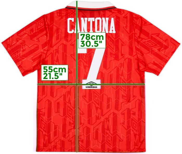 1992-94 Manchester United Home Shirt Cantona #7 - 10/10 - (L)