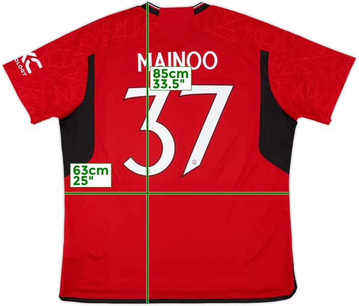 2023-24 Manchester United Home Shirt Mainoo #37 - 10/10 - (XXL)