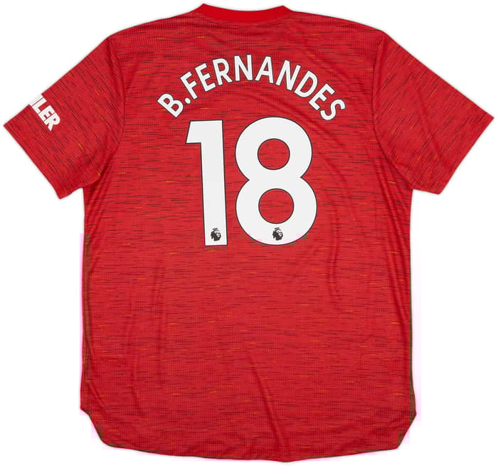 2020-21 Manchester United Authentic Home Shirt B.Fernandes #18 - 9/10 - (XL)