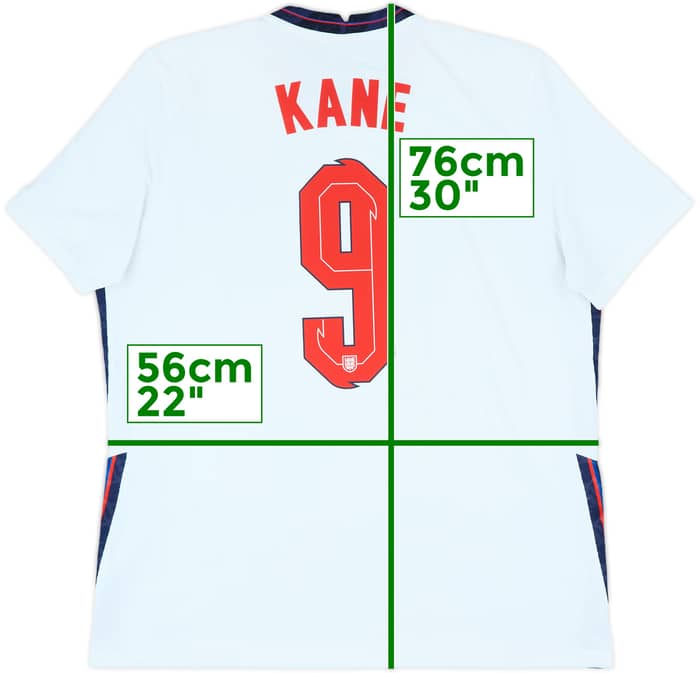2020-22 England Authentic Home Shirt Kane #9 - 8/10 - (XL)