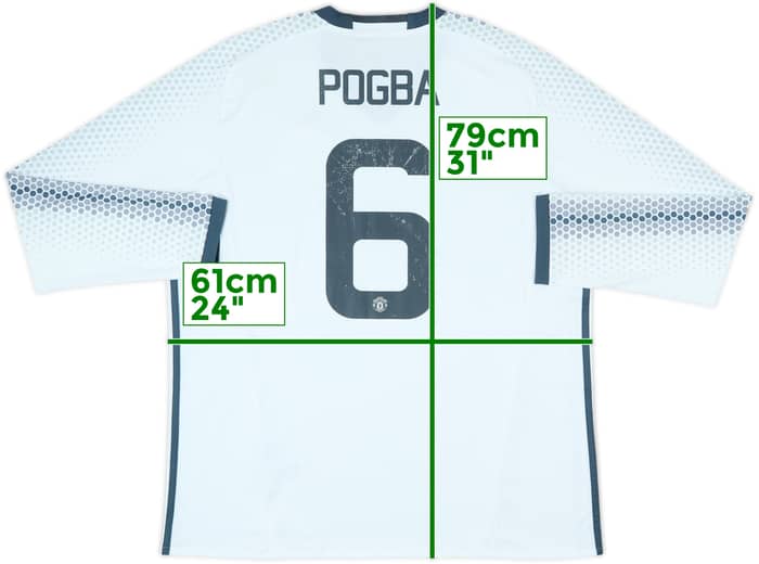 2016-17 Manchester United Third L/S Shirt Pogba #6 - 6/10 - (XL)