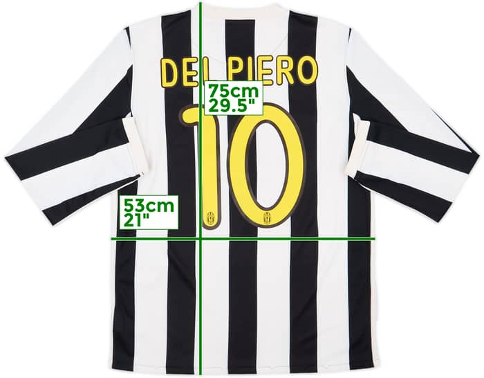 2009-10 Juventus Home L/S Shirt Del Piero #10 - 7/10 - (M)