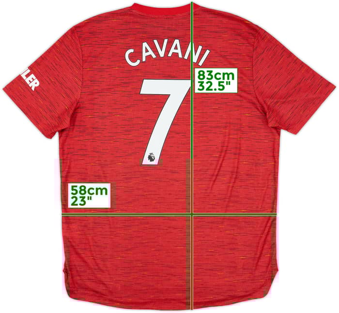 2020-21 Manchester United Authentic Home Shirt Cavani #7 - 8/10 - (XL)