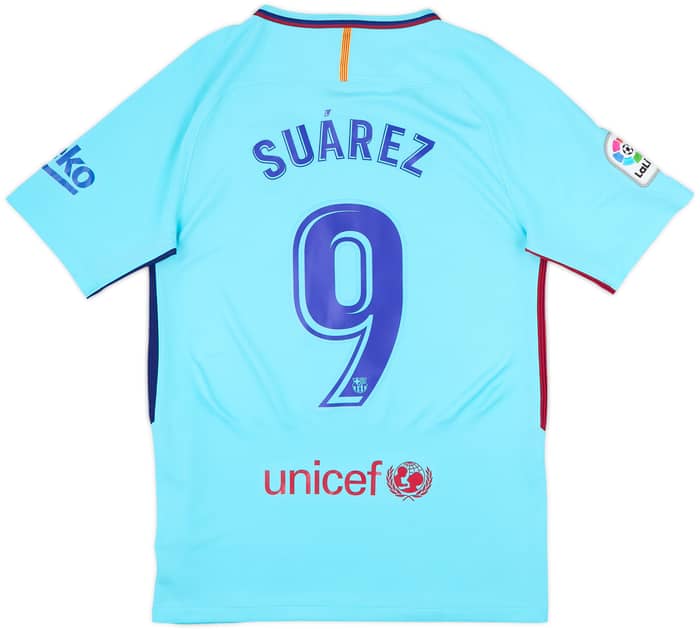 2017-18 Barcelona Away Shirt Suarez #9 - 8/10 - (S)