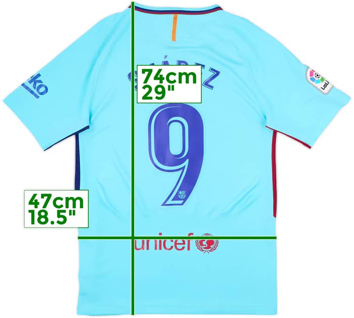 2017-18 Barcelona Away Shirt Suarez #9 - 8/10 - (S)