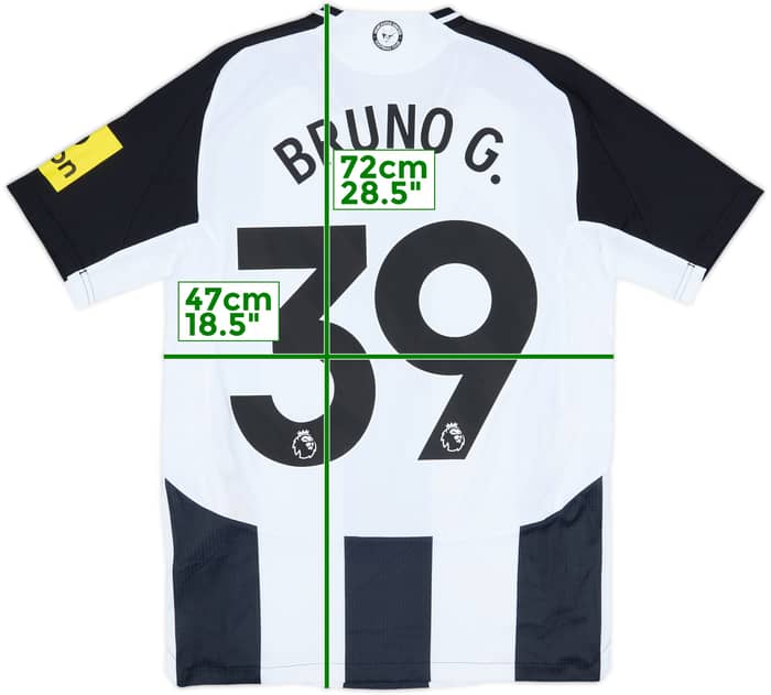 2024-25 Newcastle United Authentic Home Shirt Bruno G. #39 - 7/10 - (S)