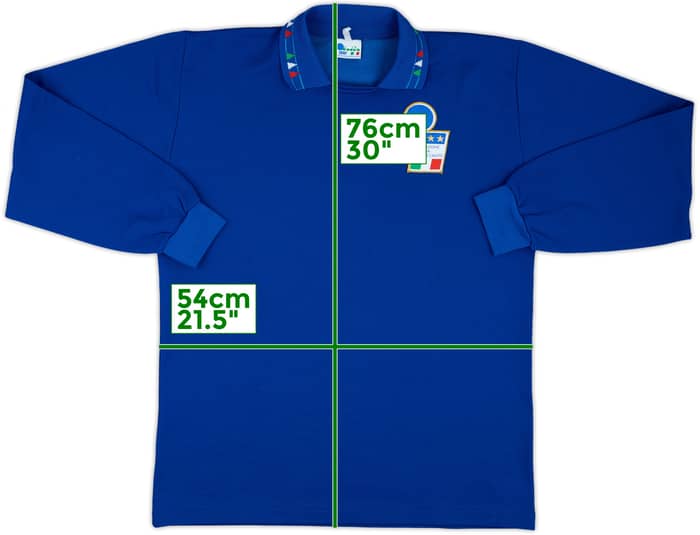 1991 Italy Match Issue Home L/S Shirt #16