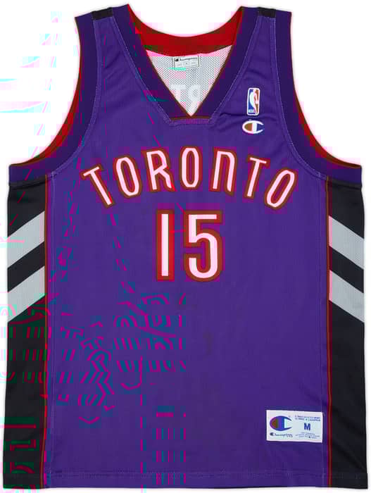 1999-03 Toronto Raptors Carter #15 Champion Away Jersey - 8/10 - (M)