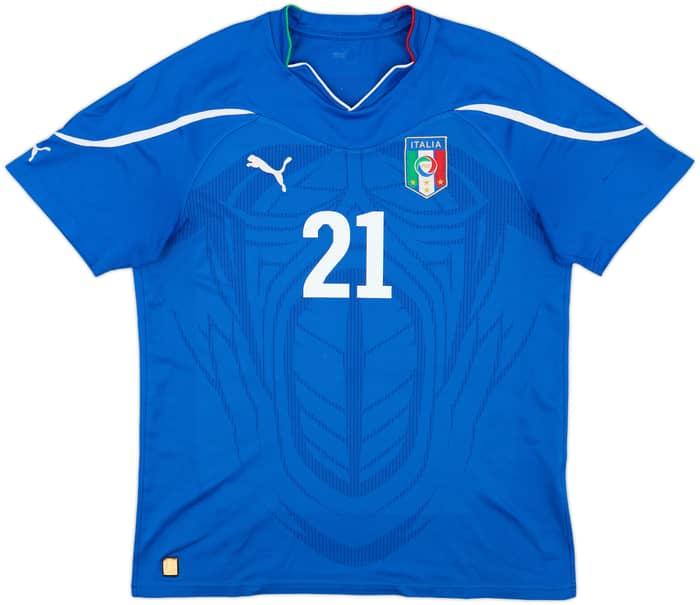 2010-12 Italy Home Shirt Pirlo #21 - 6/10 - (M)