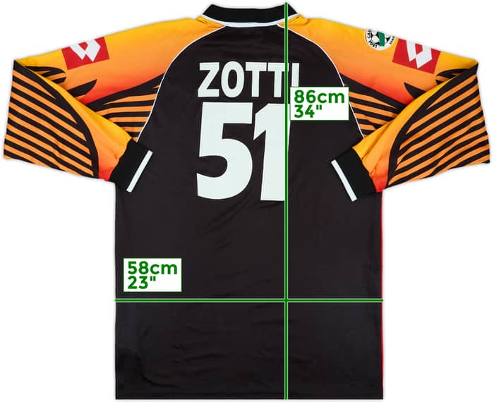 2005-06 Ascoli Match Issue GK Shirt Zotti #51