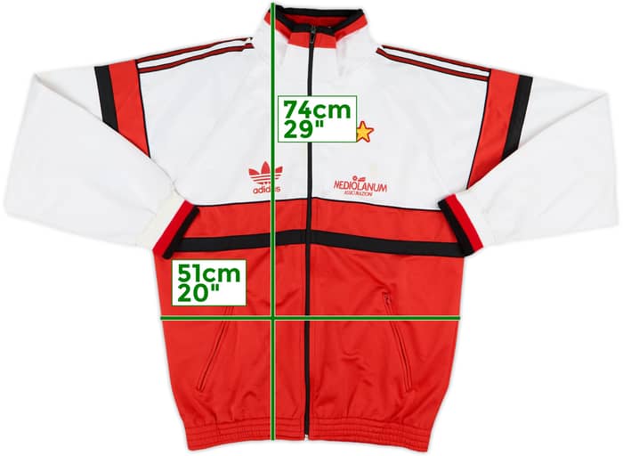 1990-92 AC Milan adidas Track Jacket - 8/10 - (L)