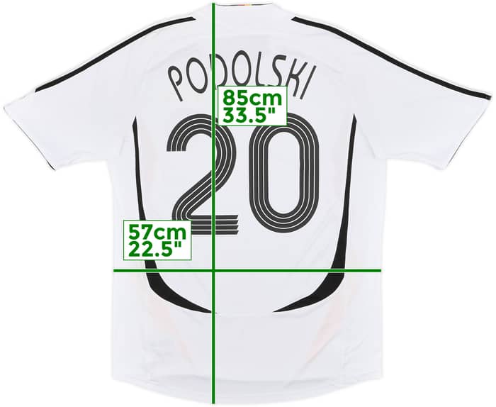 2005-07 Germany Home Shirt Podolski #20 - 8/10 - (L)