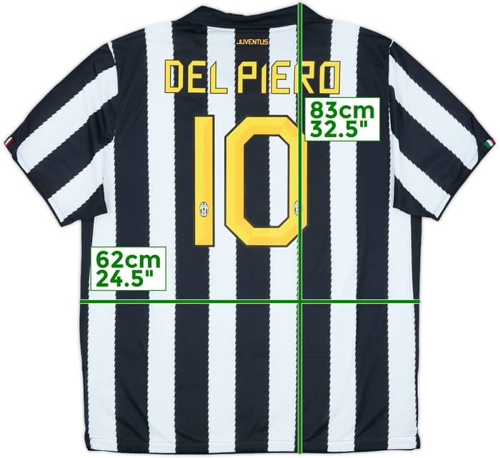 2010-11 Juventus Home Shirt Del Piero #10 - 10/10 - (XXL)