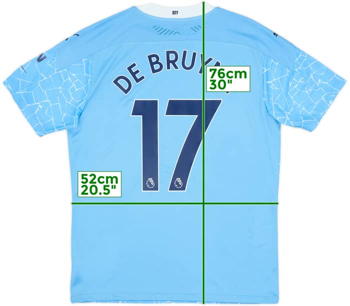 2020-21 Manchester City Authentic Home Shirt De Bruyne #17 (L)