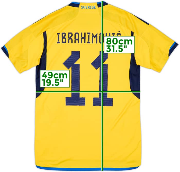 2022-23 Sweden Home Shirt Ibrahimovic #11 - 10/10 - (M)