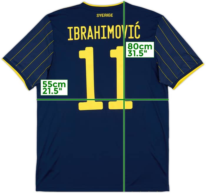 2020-22 Sweden Away Shirt Ibrahimovic #11 - 10/10 - (L)