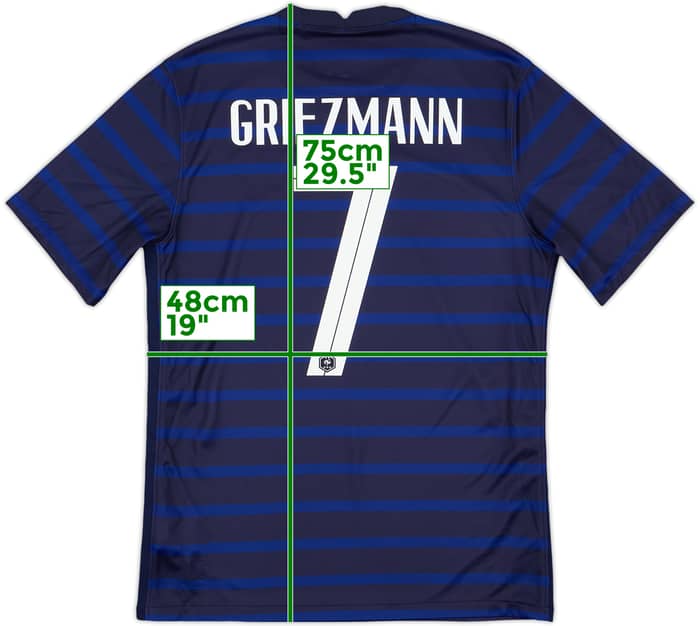 2020-21 France Home Shirt Griezmann #7 - 9/10 - (M)