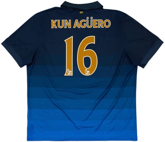 2014-15 Manchester City Away Shirt Kun Aguero #16 - 8/10 - (XXL)