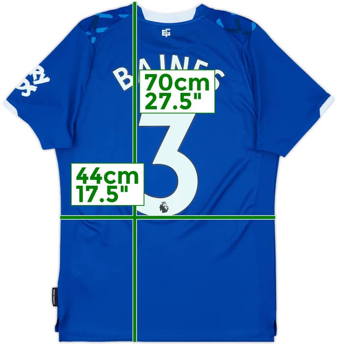 2019-20 Everton Home Shirt Baines #3 - 9/10 - (S)
