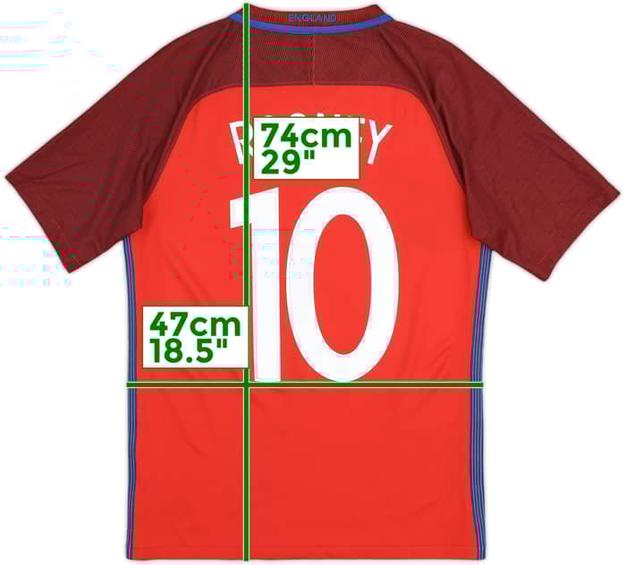 2016-17 England Away Shirt Rooney #10 - 6/10 - (S)