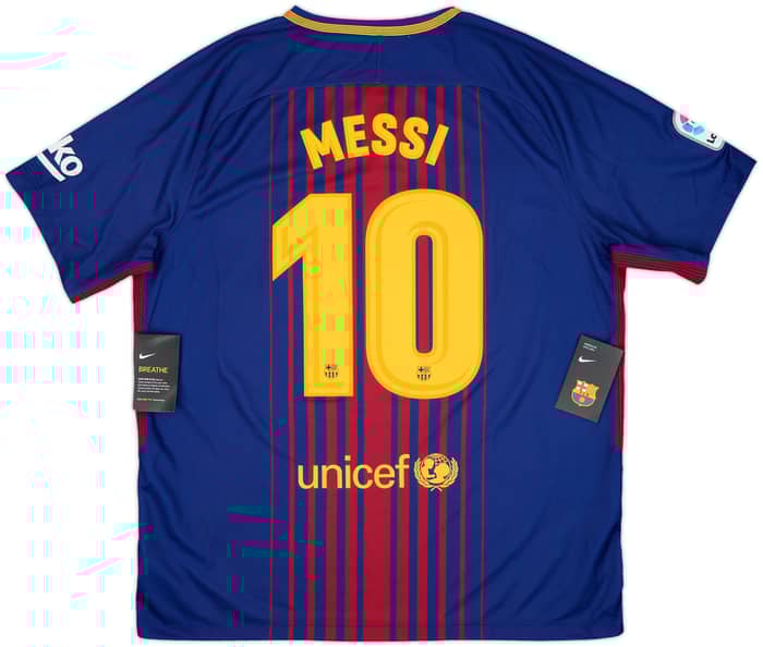 2017-18 Barcelona Home Shirt Messi #10 (XL)