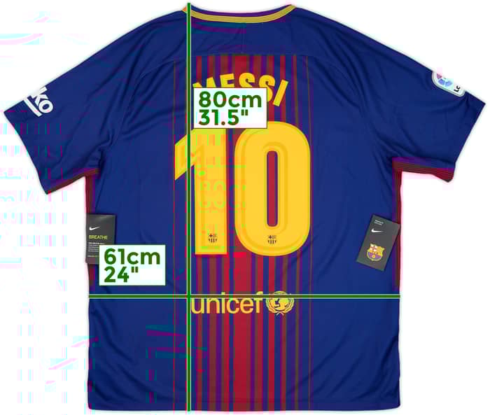 2017-18 Barcelona Home Shirt Messi #10 (XL)
