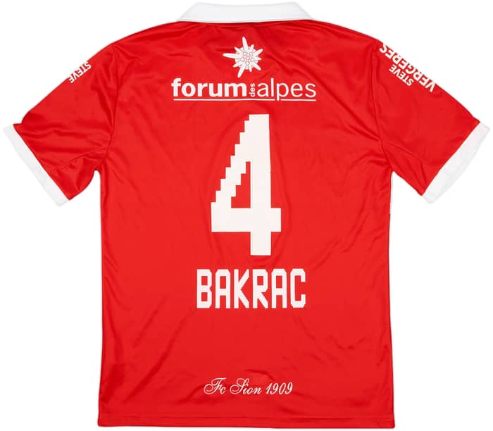 2013-14 FC Sion Away Shirt Bakrac #4 - 7/10 - (XL)