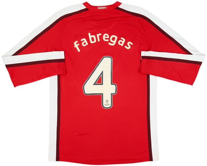 2008-10 Arsenal Home L/S Shirt Fabregas #4 - 6/10 - (S)