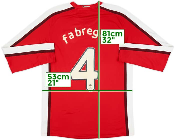 2008-10 Arsenal Home L/S Shirt Fabregas #4 - 6/10 - (S)