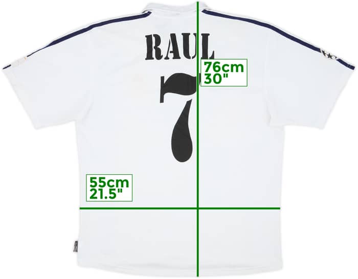 2001 Real Madrid Home Shirt Raul #7 - 5/10 - (L)