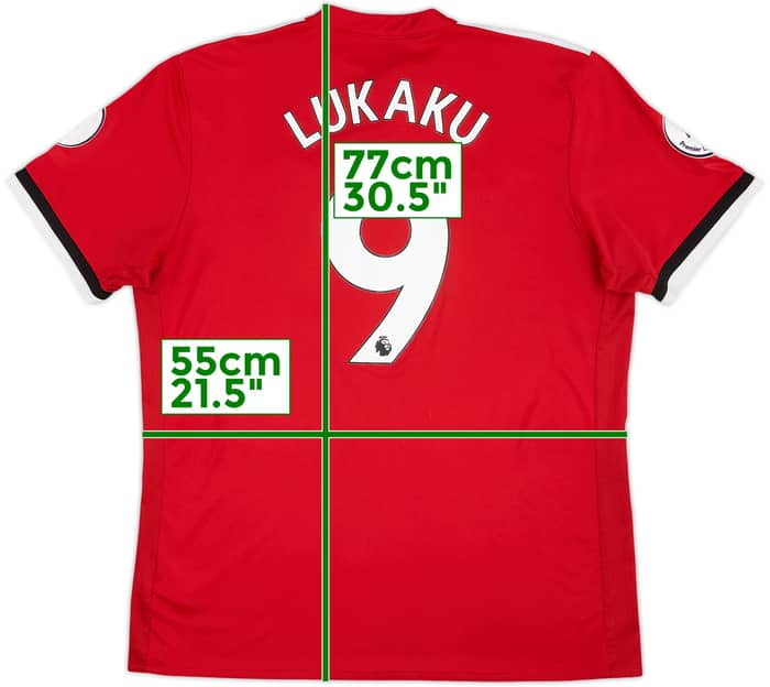 2017-18 Manchester United Home Shirt Lukaku #9 - 6/10 - (XL)