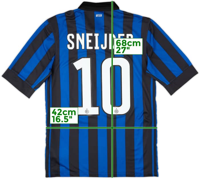 2011-12 Inter Milan Home Shirt Sneijder #10 - 9/10 - (S)