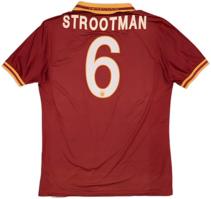 2013-14 Roma Home Shirt Strootman #6 - 4/10 - (L)