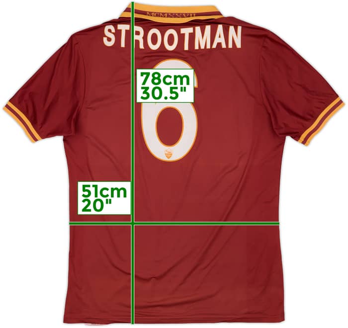 2013-14 Roma Home Shirt Strootman #6 - 4/10 - (L)