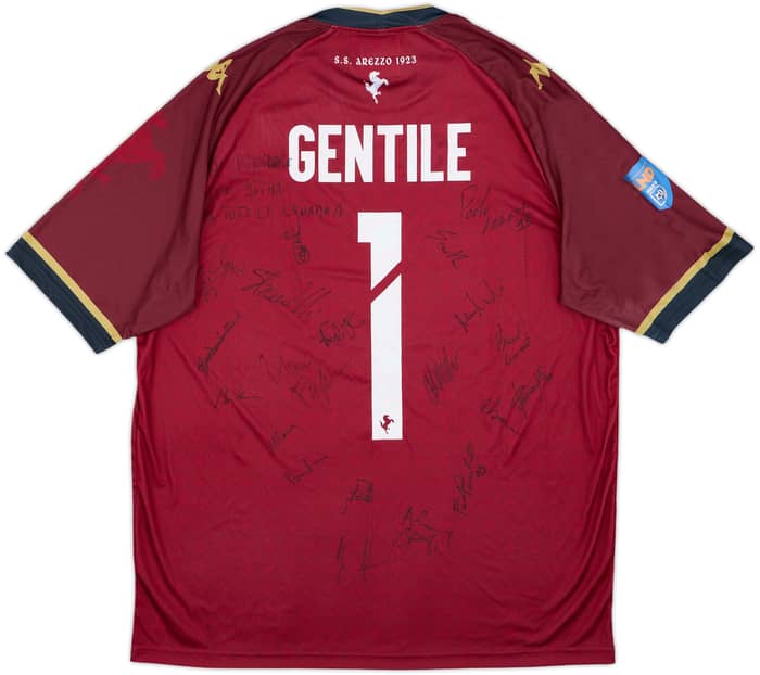 2021-22 Arezzo Squad Signed Home Shirt Gentile #1 - 7/10 - (XL)