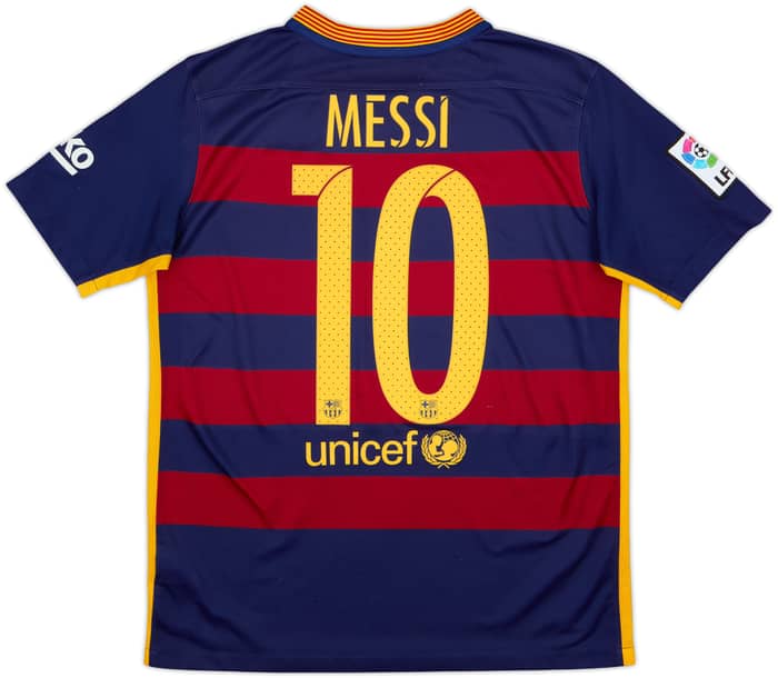 2015-16 Barcelona Home Shirt Messi #10 - 6/10 - (XL.Boys)