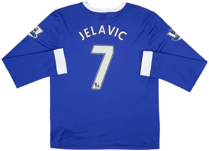 2012-13 Everton Home L/S Shirt Jelavic #7 - 5/10 - (L)