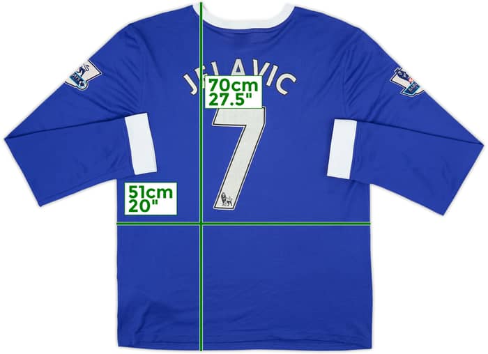 2012-13 Everton Home L/S Shirt Jelavic #7 - 5/10 - (L)
